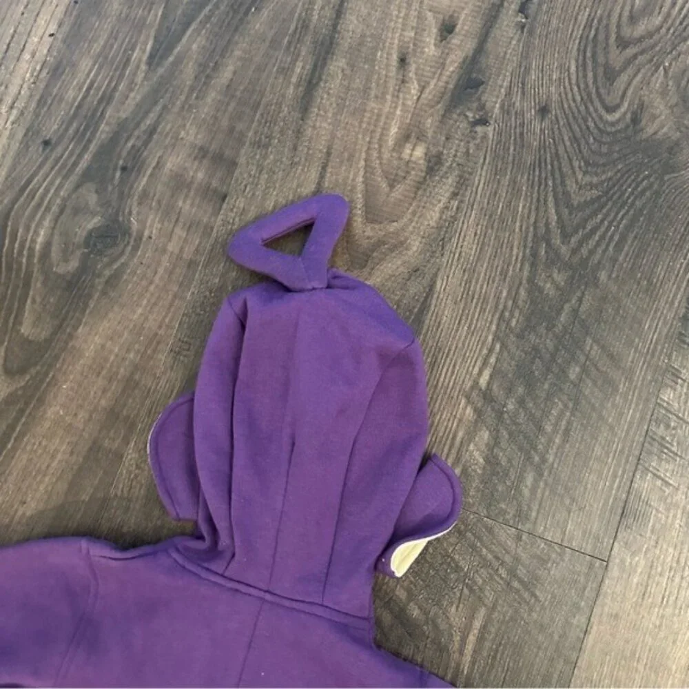 Rare NWT Vintage 1999 Teletubbies Tinky Winky Toddler Hooded Romper Size 3T